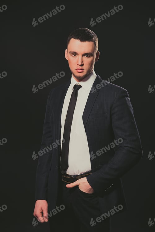 Preview: Model. A Man In A Business Suit. Election Campaign.