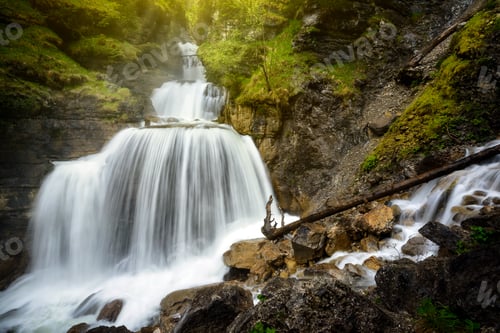 Preview: Giant waterfall at Bavarian Alps