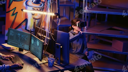 Preview: Hacker coding malware with VR headset