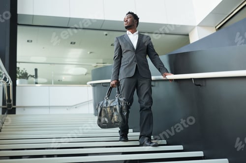 Preview: Successful African American Businessman in Lobby