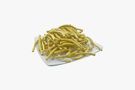 Preview: Thin-cut french fries on rectangular plate