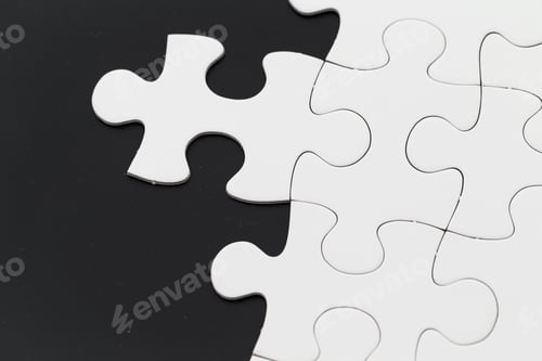 Preview: Puzzle over black background