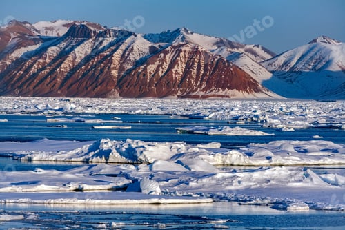 Visualização: Paisagem polar remota - Davy Sound - Groenlândia