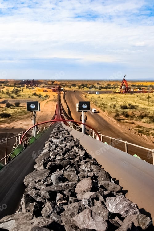 Preview: Vertical shot of a manganese mining site in South Africa