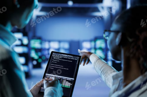 Preview: Experts code on tablet in data center