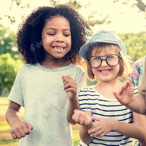 Preview: Casual Children Cheerful Cute Friends Kids Joy Concept