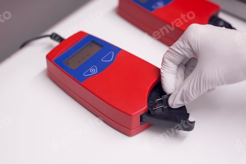 Preview: Blood testing equipment being used
