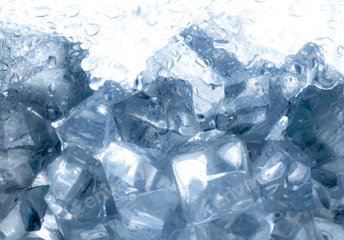 Preview: ice cubes on white background