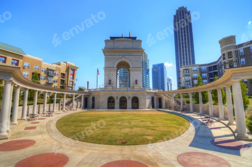 Preview: Millennium Gate Triumphal Arch At Atlantic Station In Midtown Atlanta, Georgia.