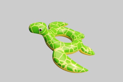 Preview: Inflatable turtle pool float green