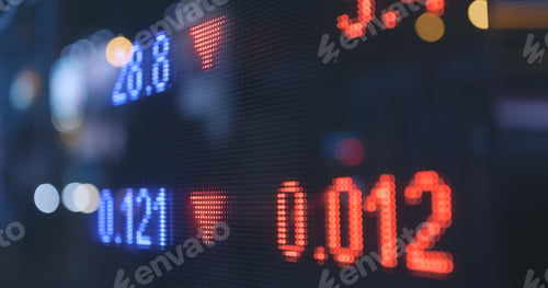 Preview: Stock market display in the city