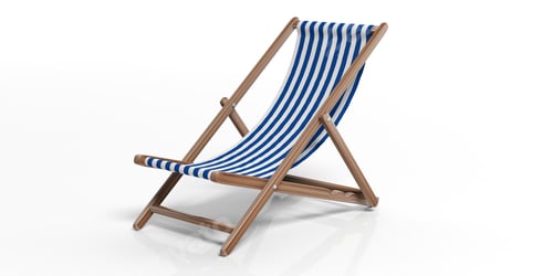 Preview: Beach chair on white background. 3d illustration