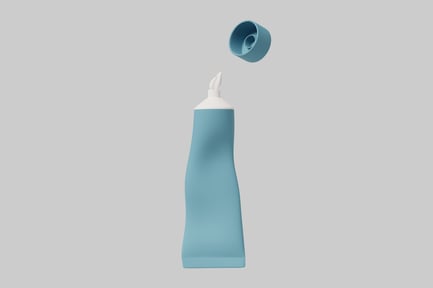 Preview: Cylindrical object with white cap and blue body