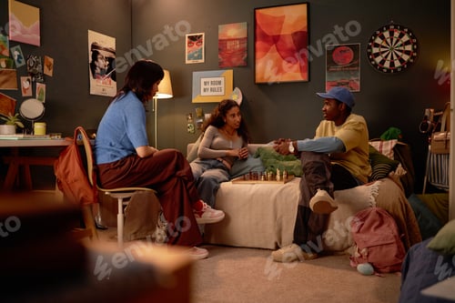Preview: Playing Chess in Cozy Dorm Room with Friends
