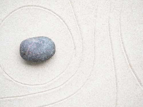 Preview: Zen Pattern Background, Japanese Garden White Sand Line Circle