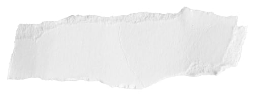 Vista previa: pedazo de papel blanco sobre fondo blanco aislado