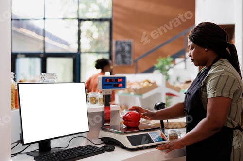 Preview: Desktop pc displays mockup template