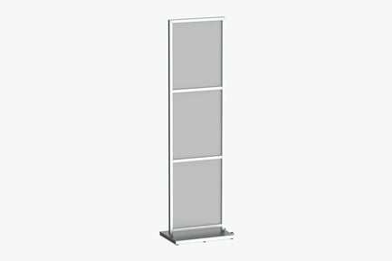 Preview: Metal Framed Stand Up Signage - Black and White