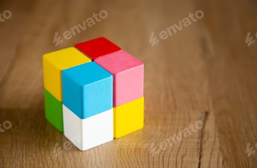 Preview: color wooden block