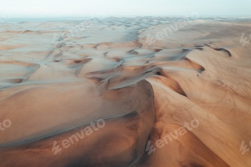 Preview: Aerial Dune Textures of Namibian Desert, sunset at Swakopmund, Namibia, Africa