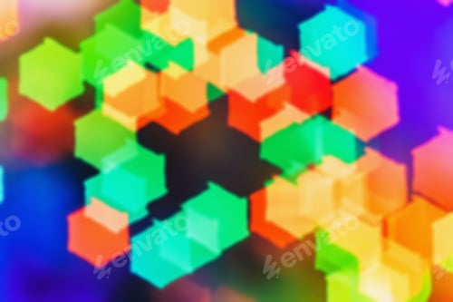 Preview: Abstract Outline Of Light- Colored Circles Bokeh. Blurred Background