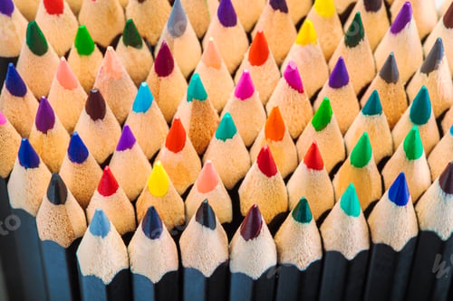 Preview: Colored pencils for drawing top view background image