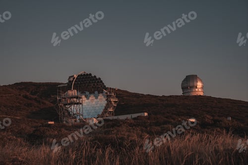 Preview: The new astronomical observatory of the Caldera de Taburiente at sunset, La Palma