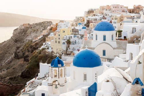 Preview: Oia Village On Santorini Island at sunrise, Greece