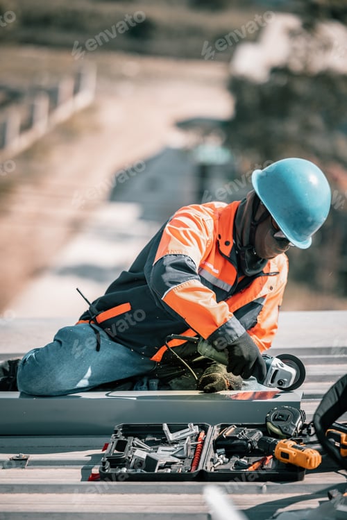 Preview: Skilled engineer assembles solar panels on roofs using various tools, ensures secure fit.