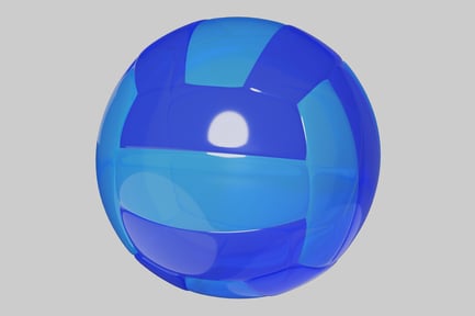 Preview: Blue volleyball ball