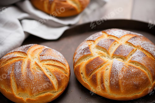 Preview: Fresh and crusty homemade bread, baked in a traditional wood-fired stone oven.