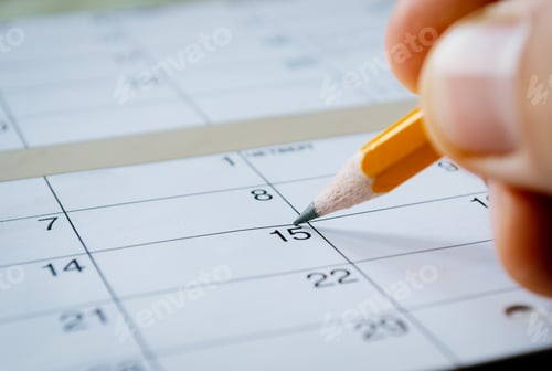 Preview: Person marking the date of the 15th