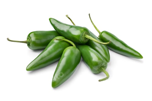 Preview: Heap of fresh green jalapeno peppers
