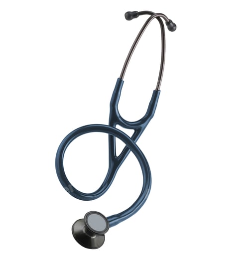 Blue Stethoscope on White Background for Healthcare