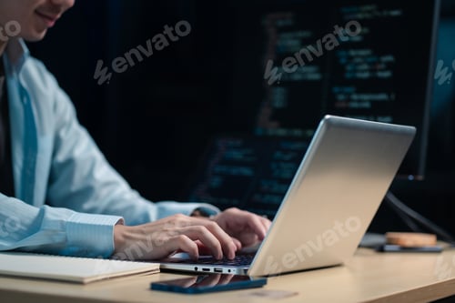 Preview: Development programmer male working in website a software and coding technology.