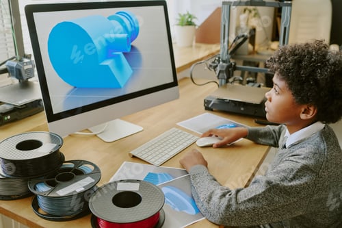 Preview: Child Engaging in 3D Modeling on Computer