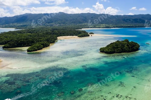 Preview: Aerial veiw of Kabira Bay in ishigaki island