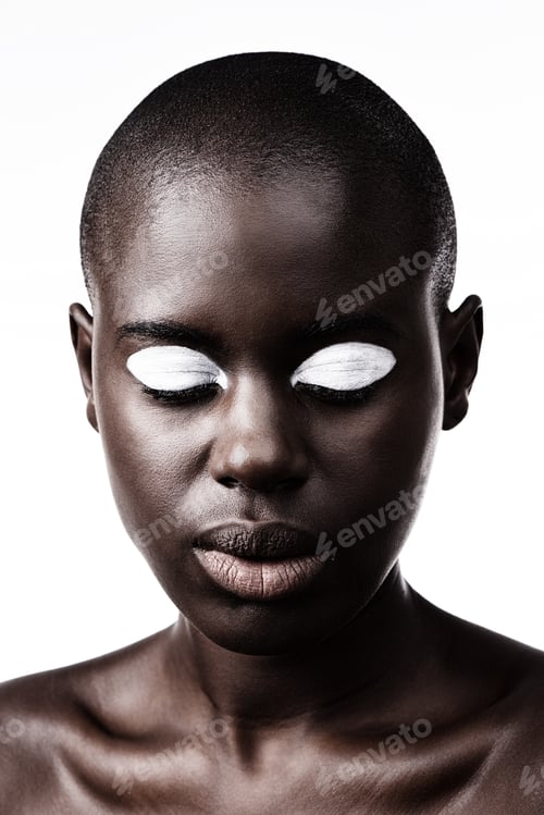 Preview: Shot of a beautiful woman posing against a white studio background