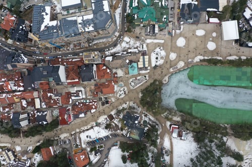 Preview: Aerial overhead shot of the city of Zlatibor in Serbia