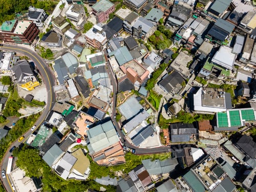 Preview: Drone fly over Jiufen village in Taiwan