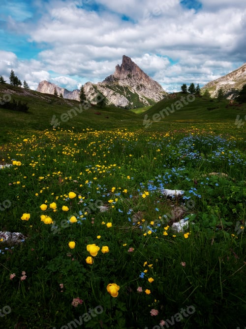 Preview: Mountain landscape of the Dolomites mountains