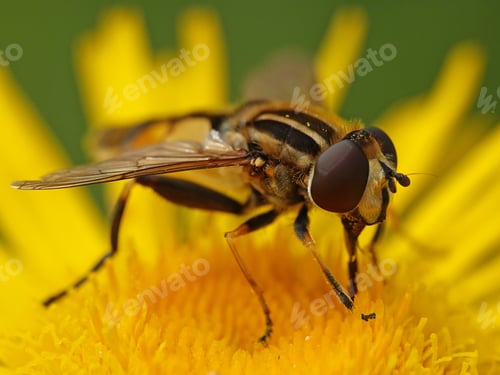 Preview: Large tiger hoverfly (Helophilus trivittatus)