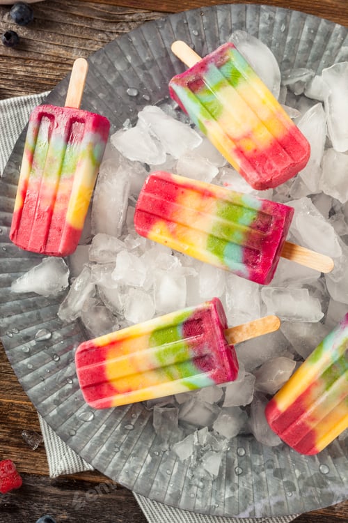 Preview: Healthy Homemade Rainbow Popsicles