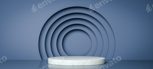Preview: Mock up geometric shape podium for product design, 3d rendering