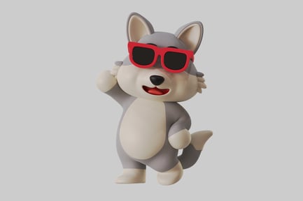 Preview: Cool cartoon wolf