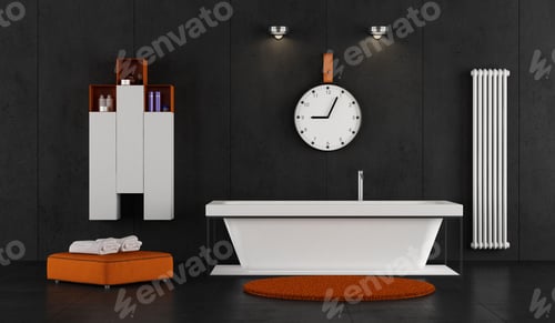 Preview: Minimalist bathroom with bathtub