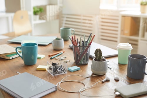 Preview: Cluttered Workplace Background