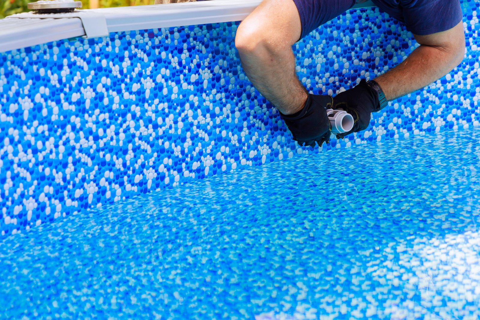 Zwembad met nieuwe liner