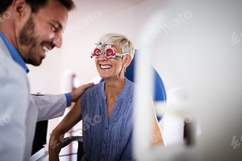 Preview: Ophthalmology concept. Patient eye vision examination in ophthalmological clinic