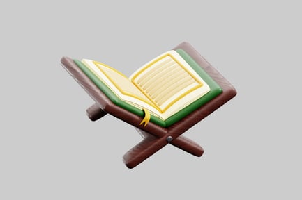 Preview: Quran on stand with ribbon